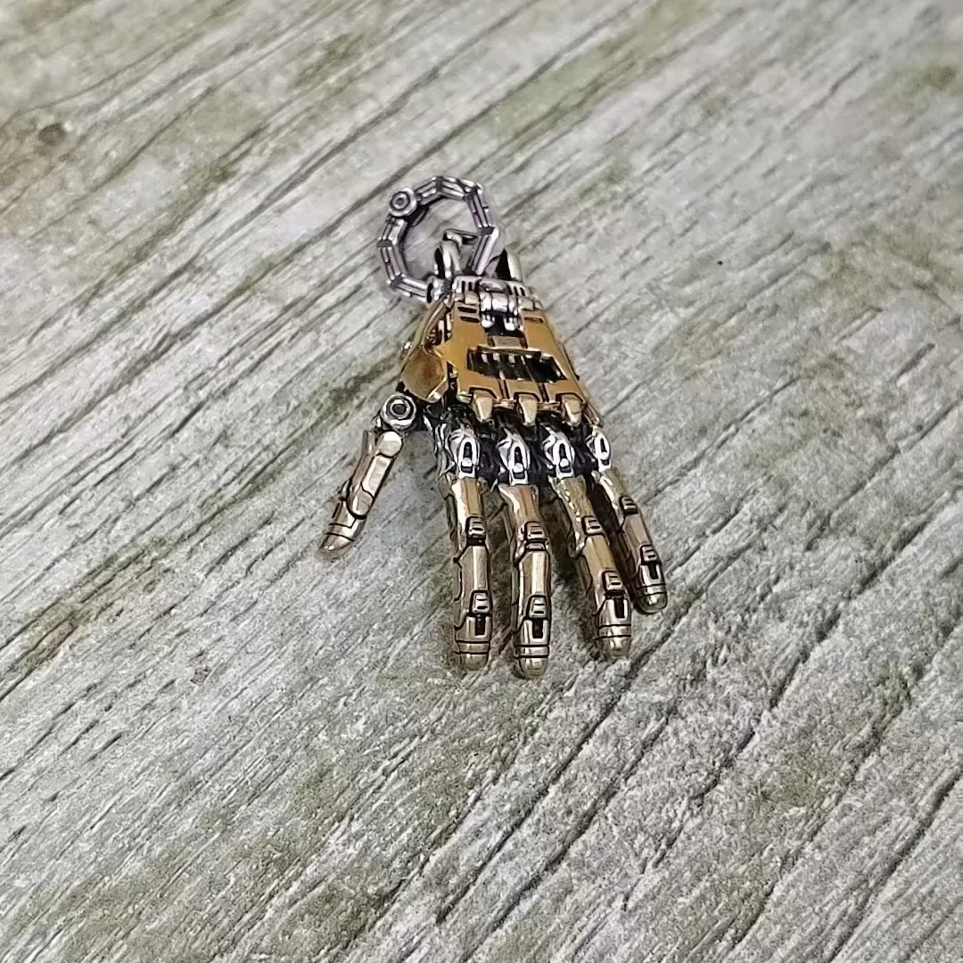 Retro Mechanical Hand Pendant Necklace for Themed Styling