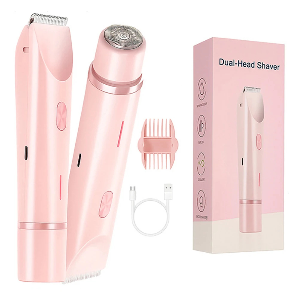 Women's Dual-Head Body Shaver Waterproof USB-C Rechargeable
