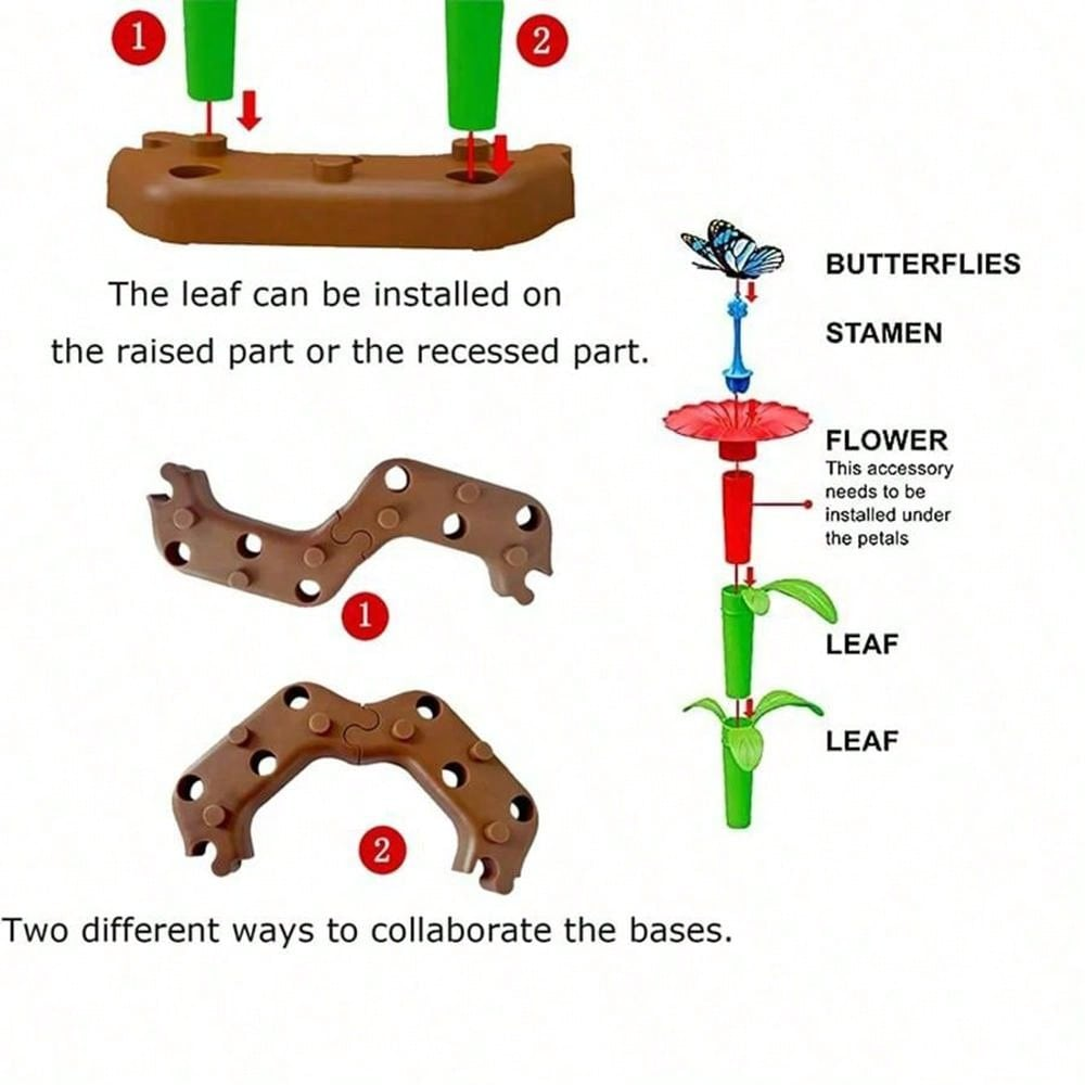 DIY Garden & Ocean Building Blocks Set Interlocking Pieces