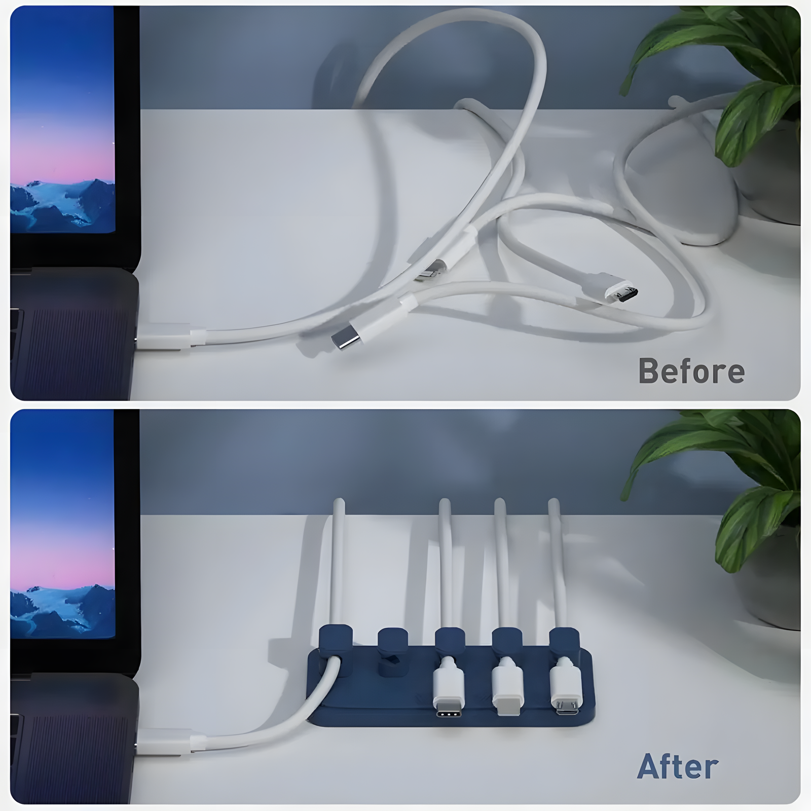 Magnetic Cable Organizer Desk Cable Management Clip 3 Colors