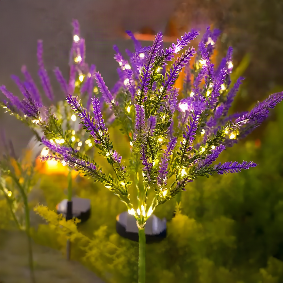 Solar Lavender-Style Garden Stake Light in Five Color Options