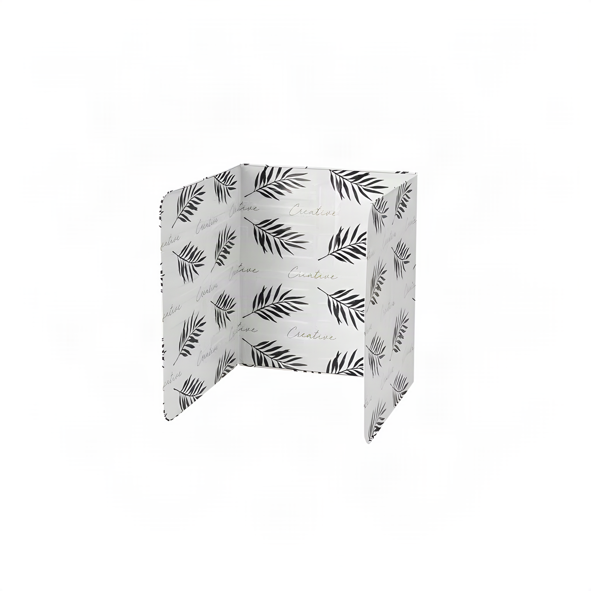 Foldable Stove Splatter Guard, Three-Panel Printed Screen