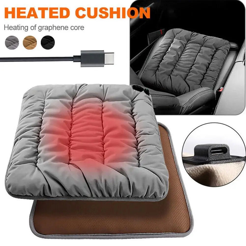 Winter Plush Car Seat Cushion - Heated Warmer Pad | Universal Fit with Anti-Slip Backing