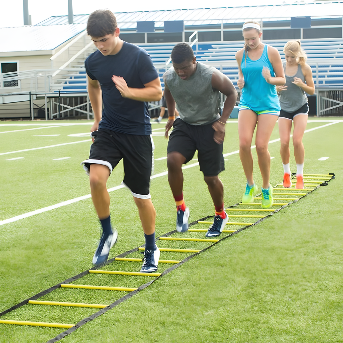 Portable Agility Training Ladder for Soccer and Footwork Drills