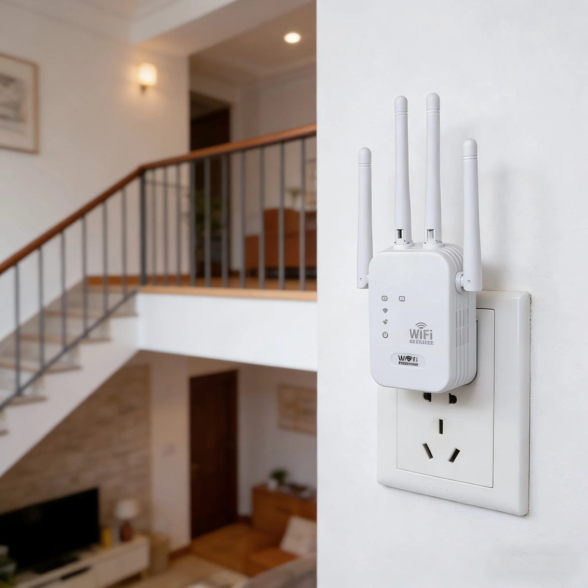 WiFi Repeater Extender 300M / 1200M – 4-Antenna Signal Booster