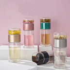 Infuseur à thé portable et bouteille d'eau détox (filtre intégré pour une hydratation saine)