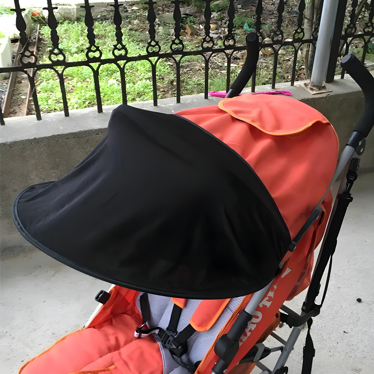 Foldable Stroller Sunshade Canopy with Optional Mesh Net