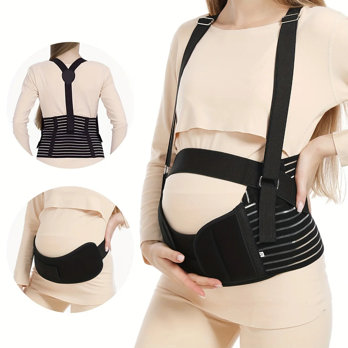 Adjustable Maternity Belly Band with Wraparound Straps