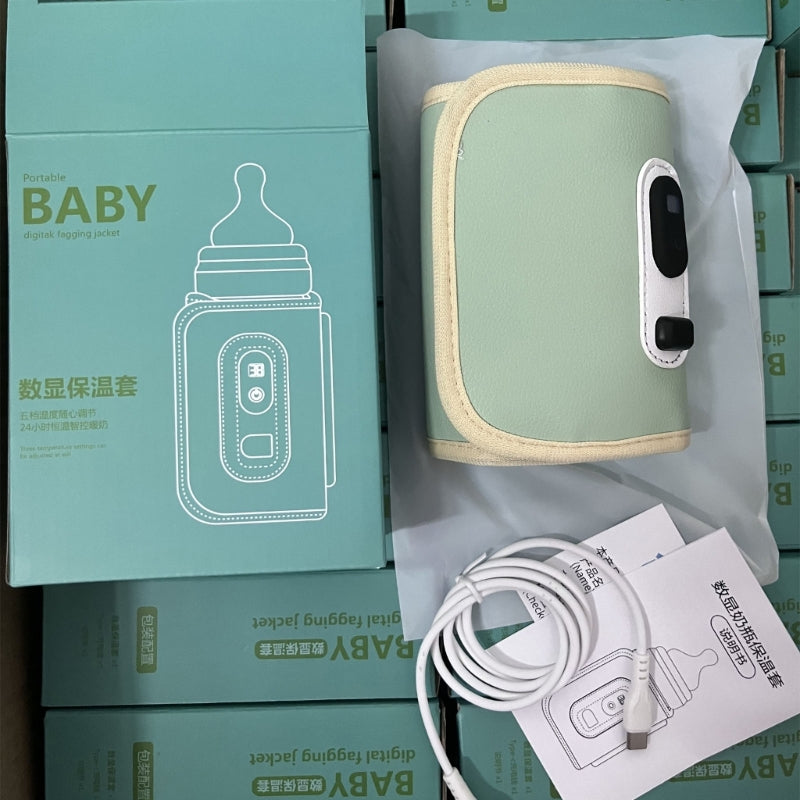 Baby Bottle Warmer 24H Heat Retention USB Type-C Adjustable