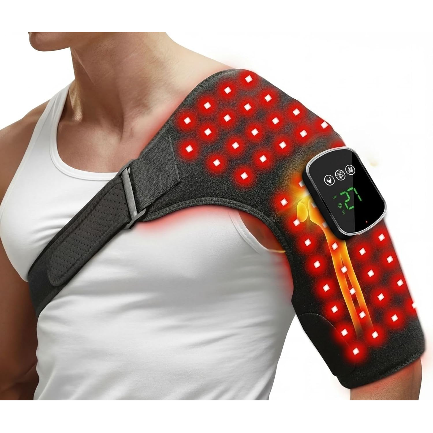 Rechargeable Shoulder Massager Cordless Neck & Back Relief Device