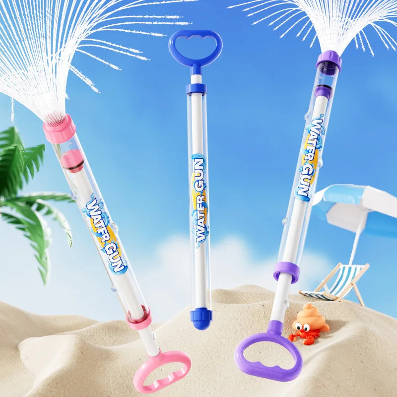 Kids Water Blaster Gun Pull-Action Outdoor Summer Toy 38cm