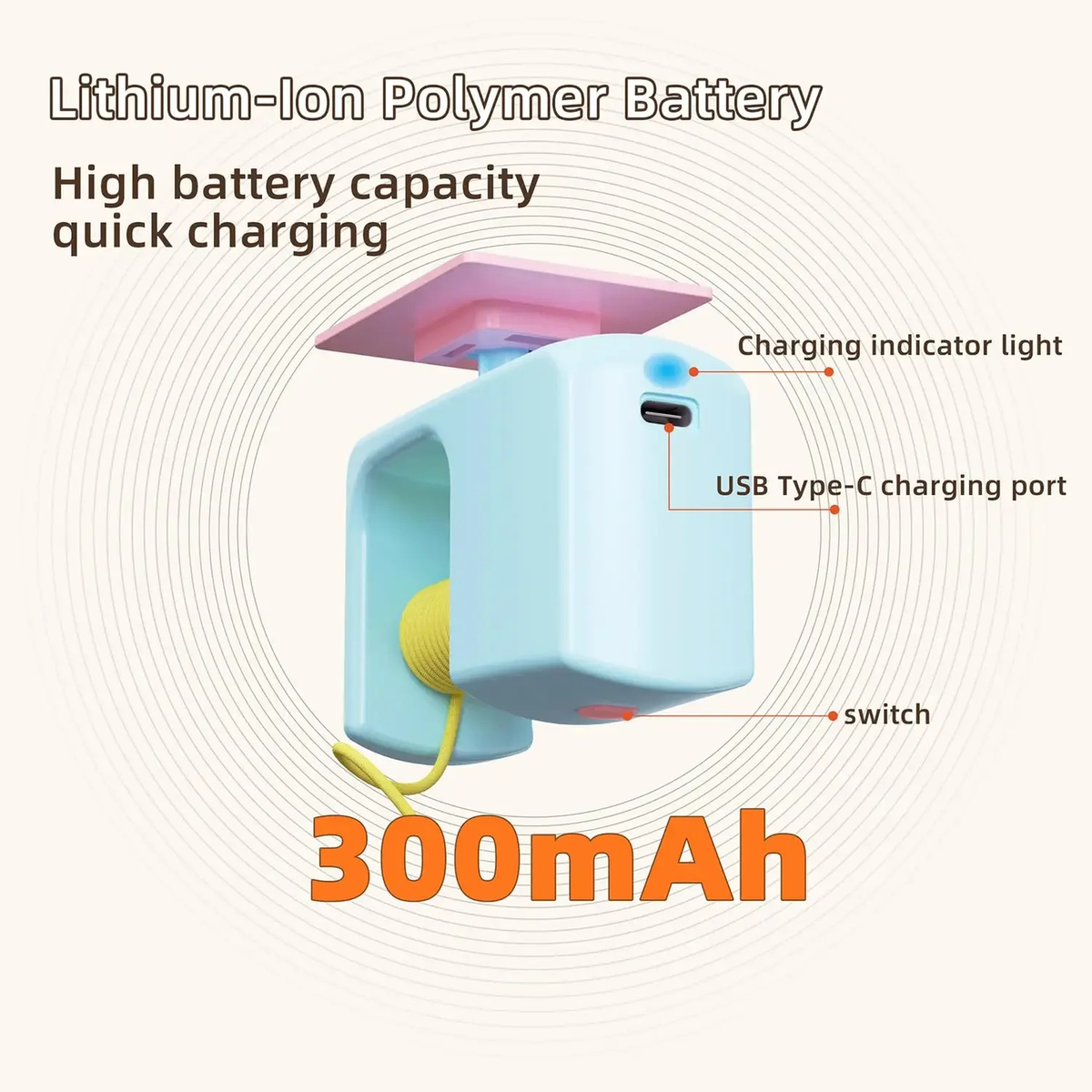 Automatic Hanging Cat Teaser Toy, USB-C Charging and 2 Refills