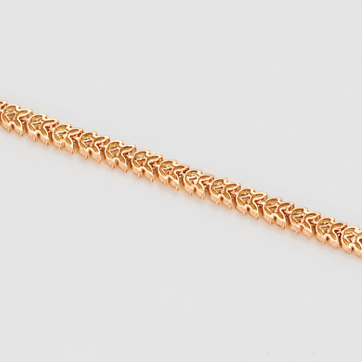 Wheat Ear Bracelet, Leaf-Pattern Links in Gold or Silver Tone
