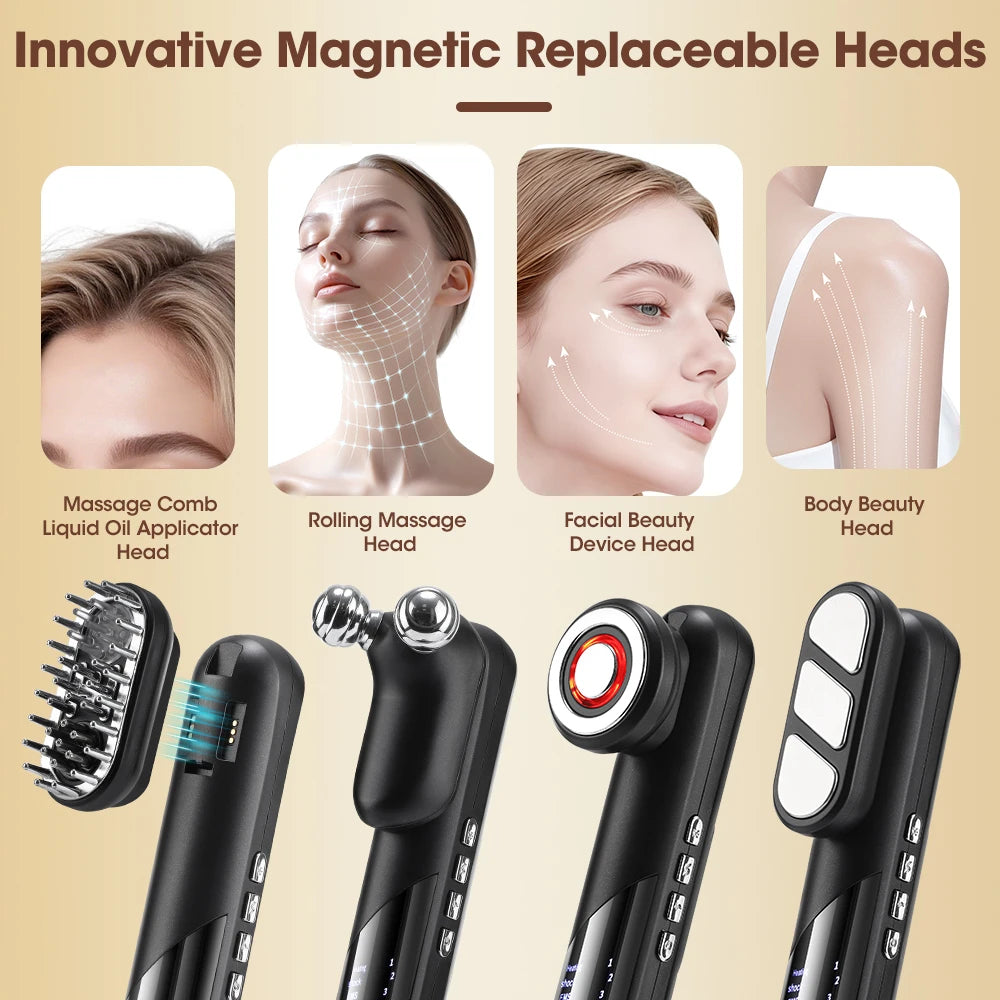 4-in-1 Electric Scalp Massager Comb with EMS & Red Light