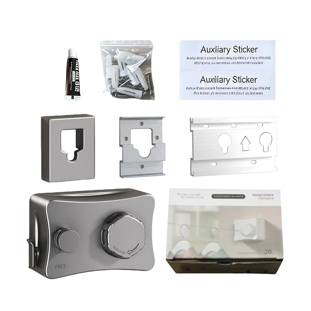 5.1 m Wall-Mounted Retractable Clothesline for Small Spaces