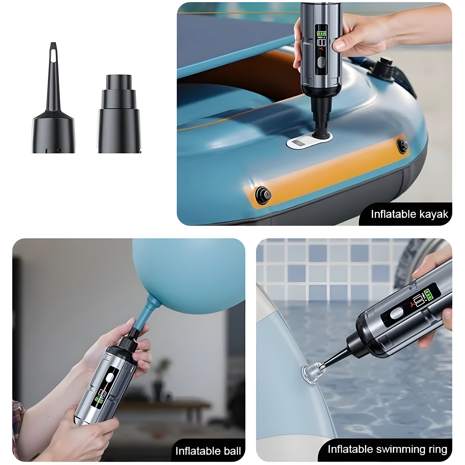 Cordless Handheld Vacuum & Blower with Inflator – 4-in-1