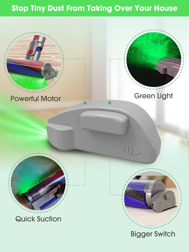 Accessoire de détection de poussière par laser vert pour aspirateur (garantit l'élimination de toute la poussière et des débris)