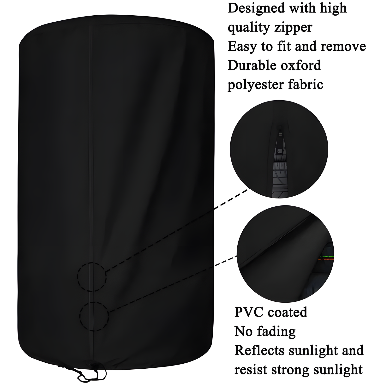 Weatherproof Spare Tire Cover 420D Oxford 73x110cm