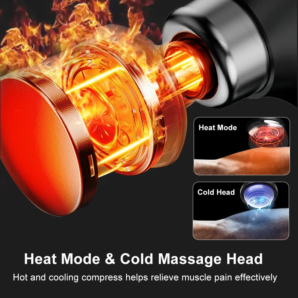 Fascia Massage Gun with Extension Handle - 9-Speed Deep Tissue Relief