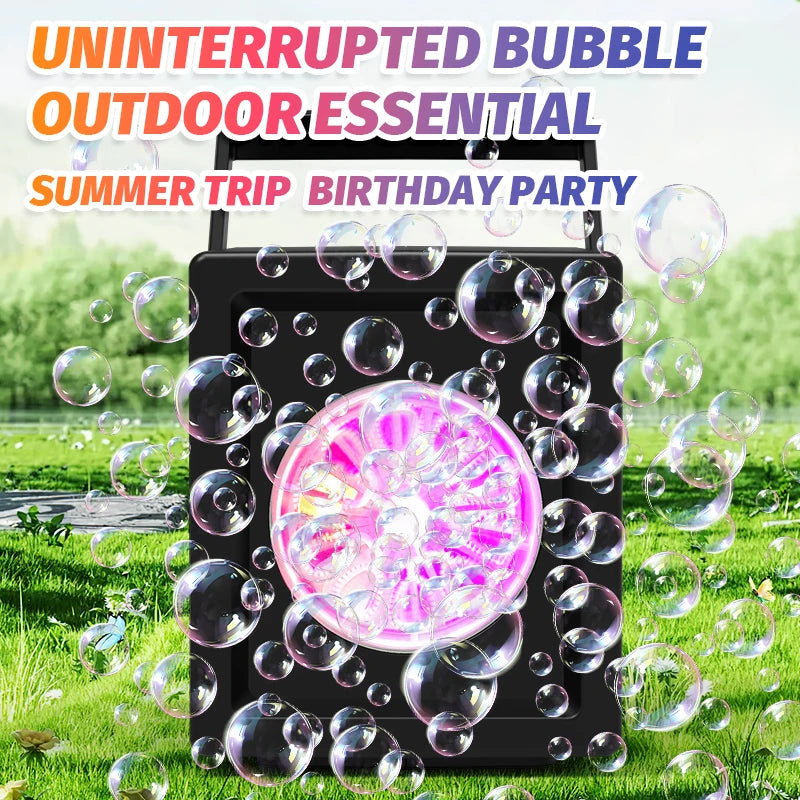 Automatic Electric Bubble Blower 10-Hole Handheld Kids Toy