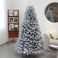 120cm Flocked Christmas Tree, Unlit or Warm-Light Options