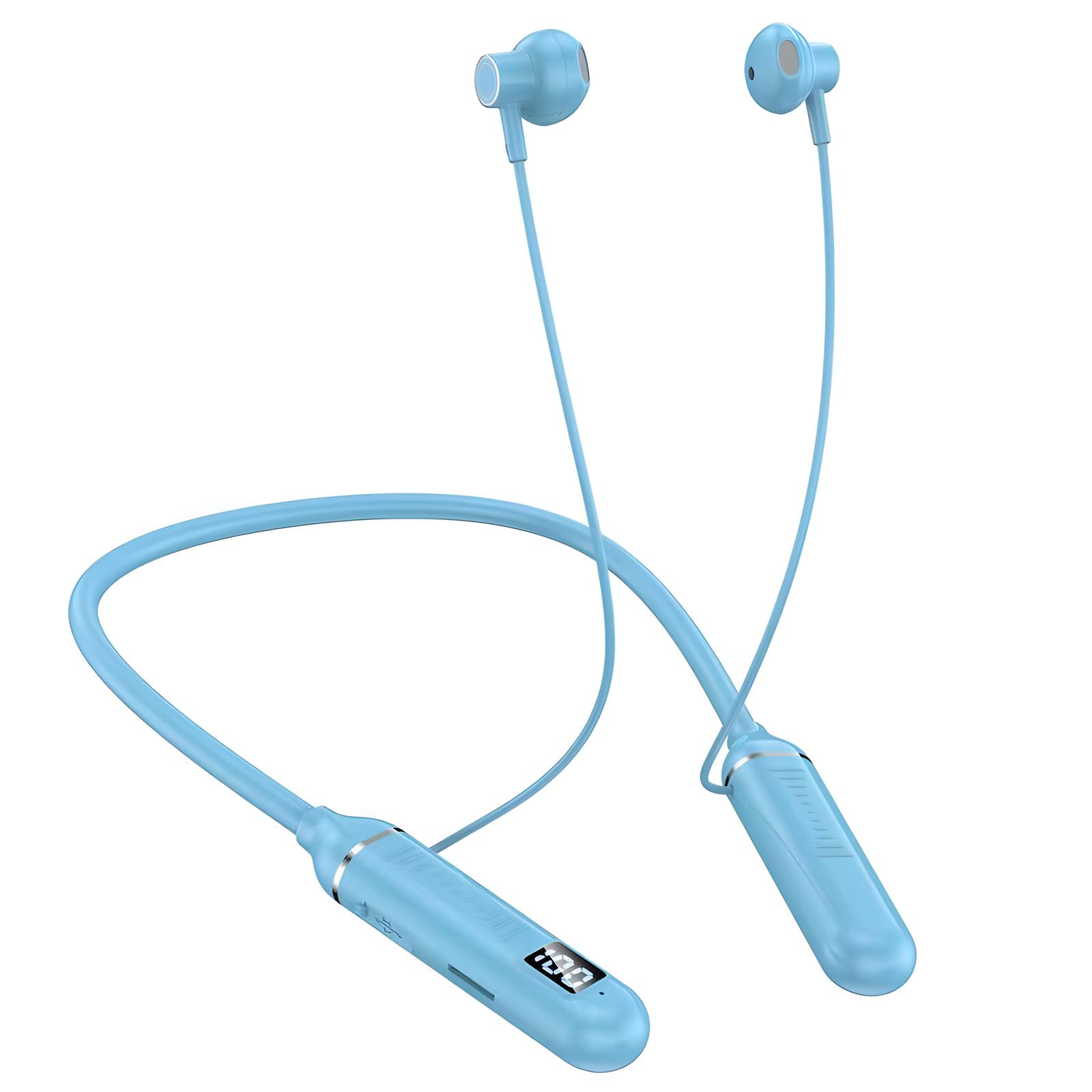 Wireless Neckband Earphones Bluetooth with Display