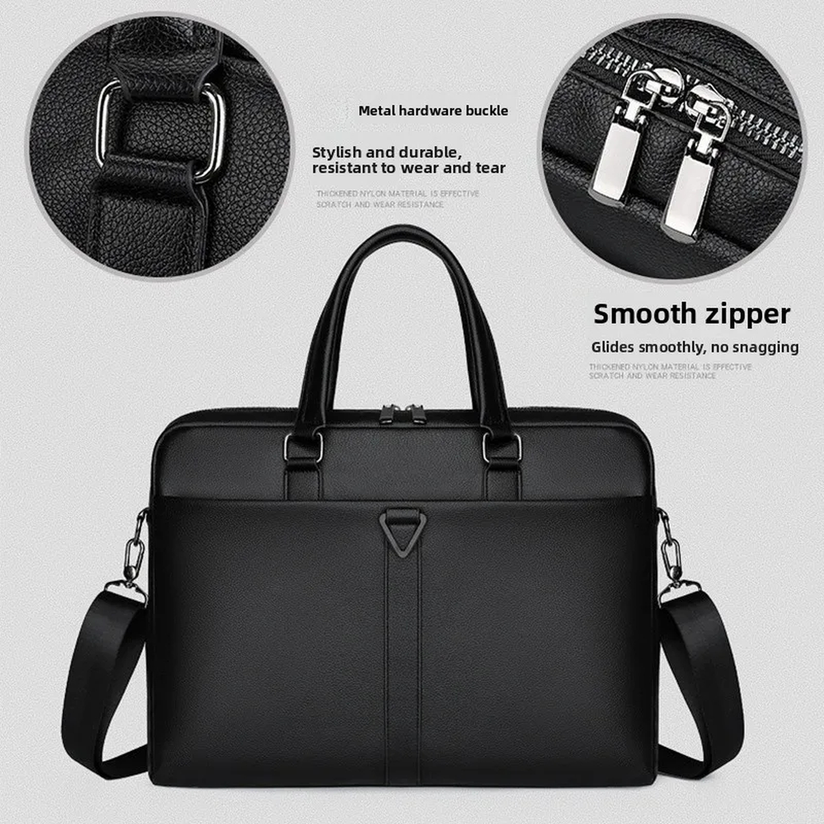 Large Laptop Briefcase with Padded Compartment and Pockets