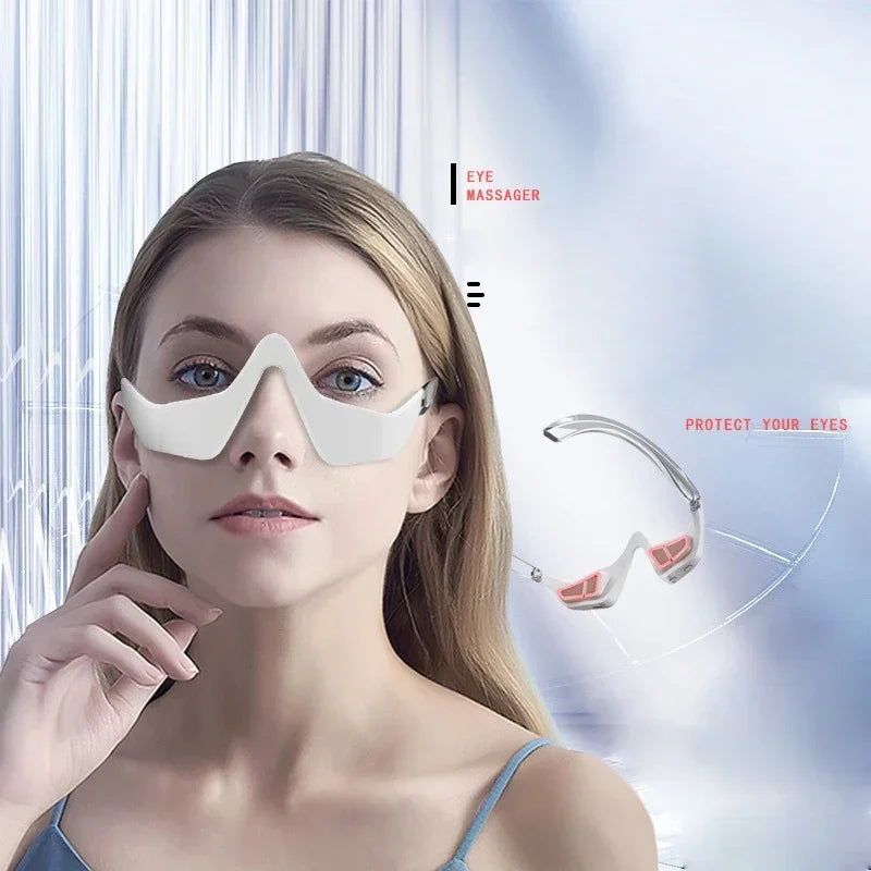 3D EMS Eye Massager with Red Light – Wearable Eye Care