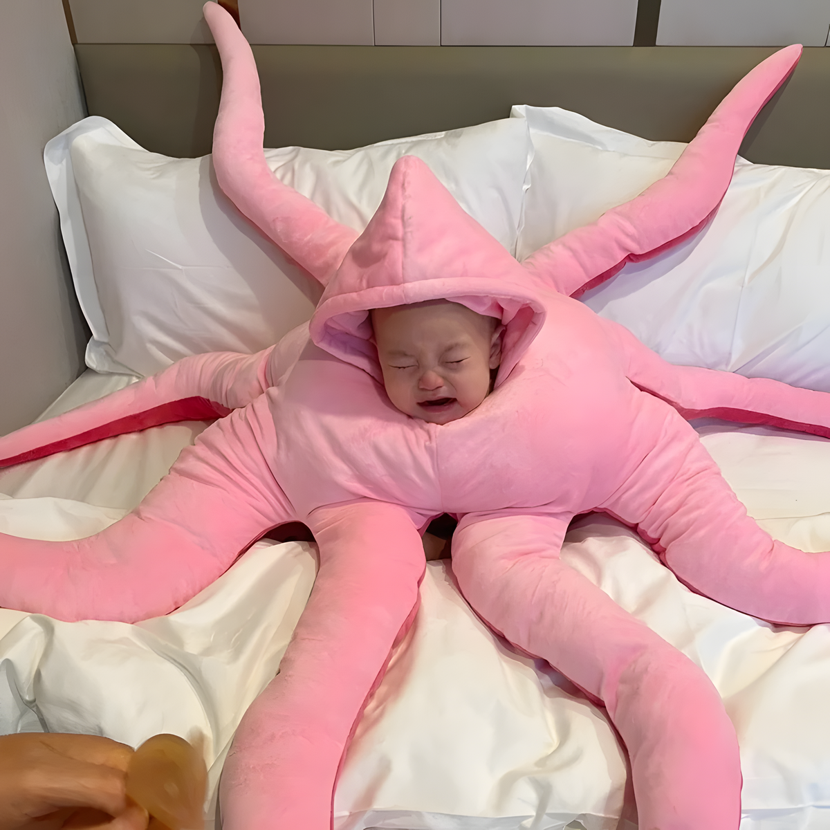 Giant 180 cm Octopus Plush Pillow in Pink or Blue
