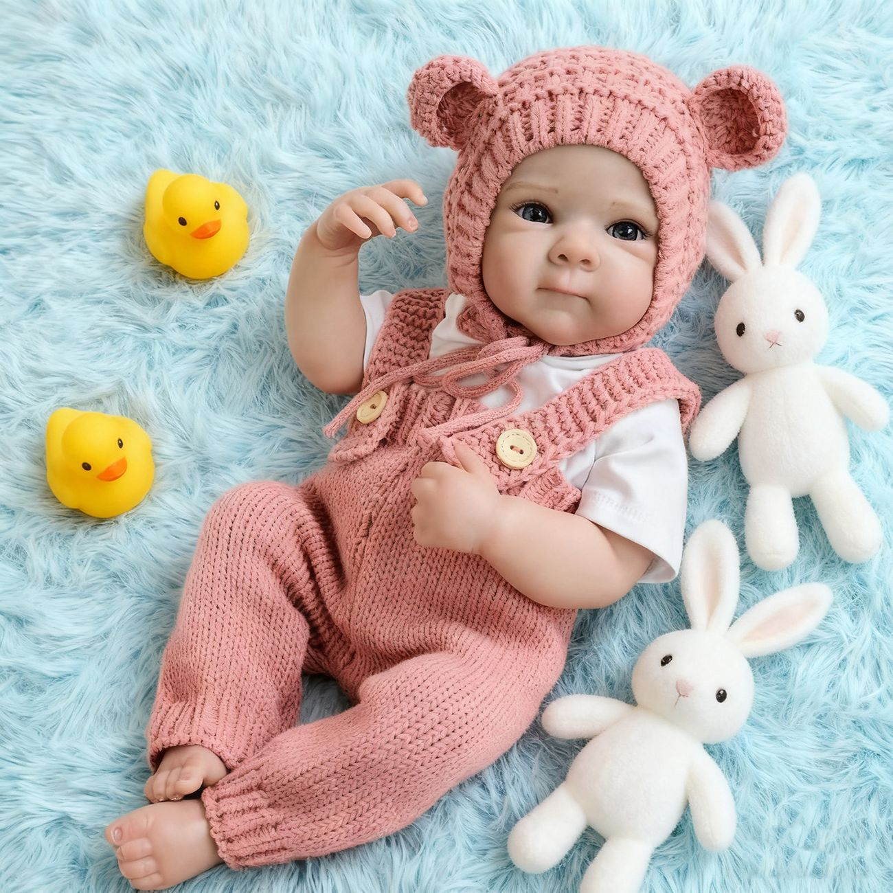 Realistic 19 Inch Doll High-Color Painted Headdress for Girls