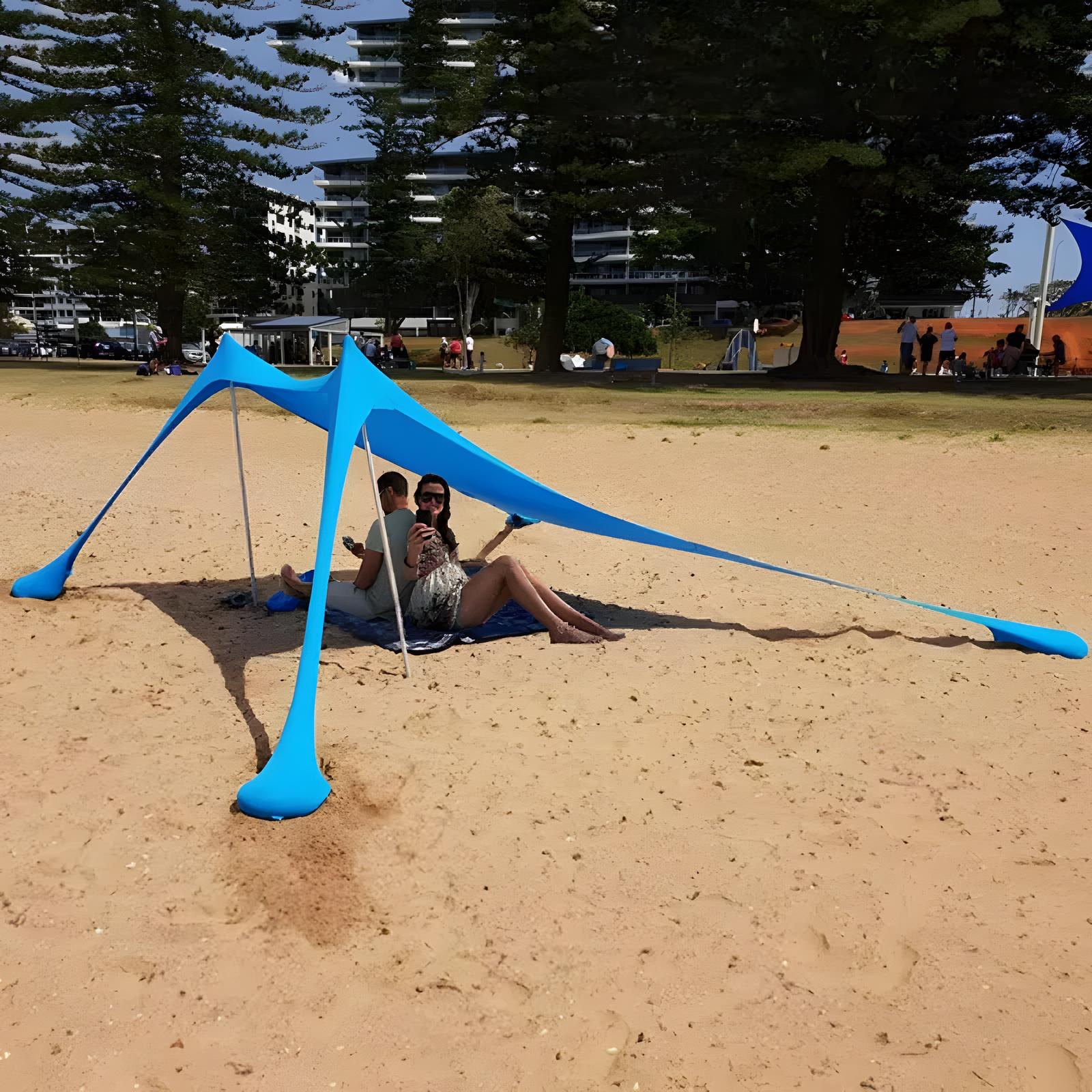 Beach Shade Canopy with Carry Bag 4 Colors 3 Sizes