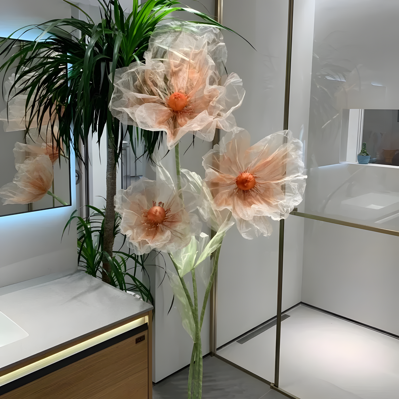 180 cm Artificial Poppy Flower Stand for Elegant Home Decor