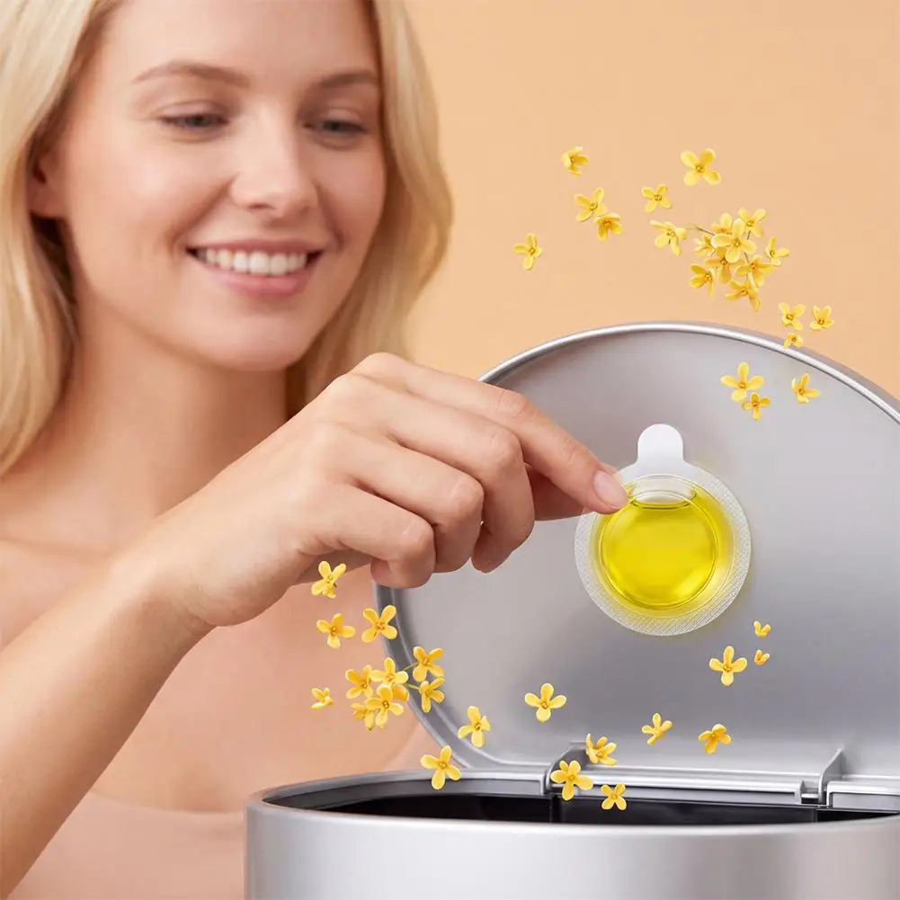Trash Can Deodorizer Gel Pods Osmanthus Scent 6-Pack