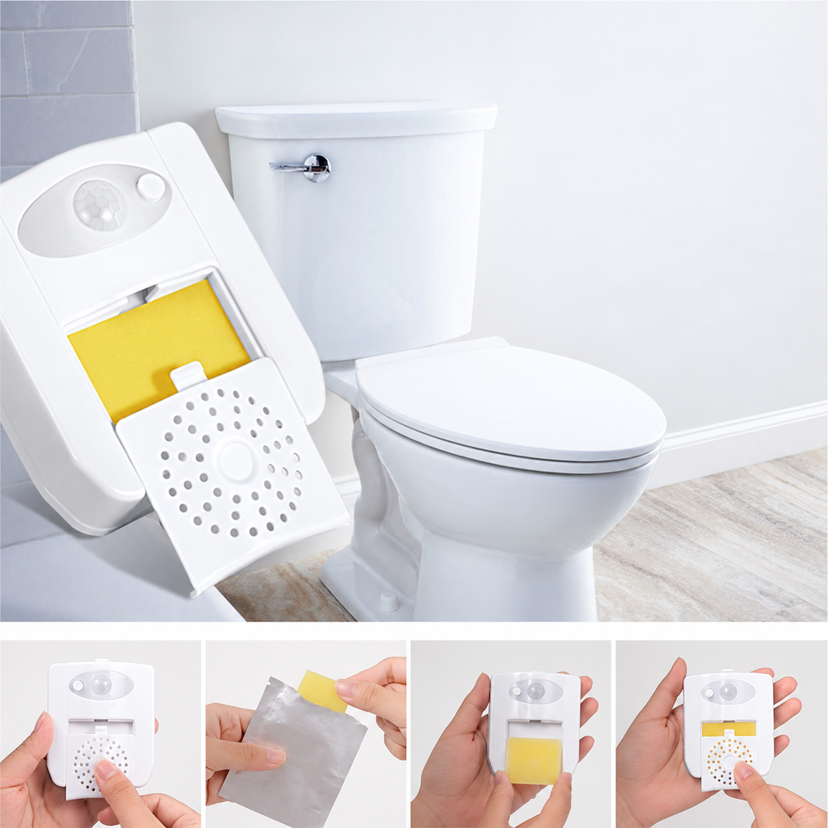 Color-Changing Toilet Night Light with Scent Pad Compartment