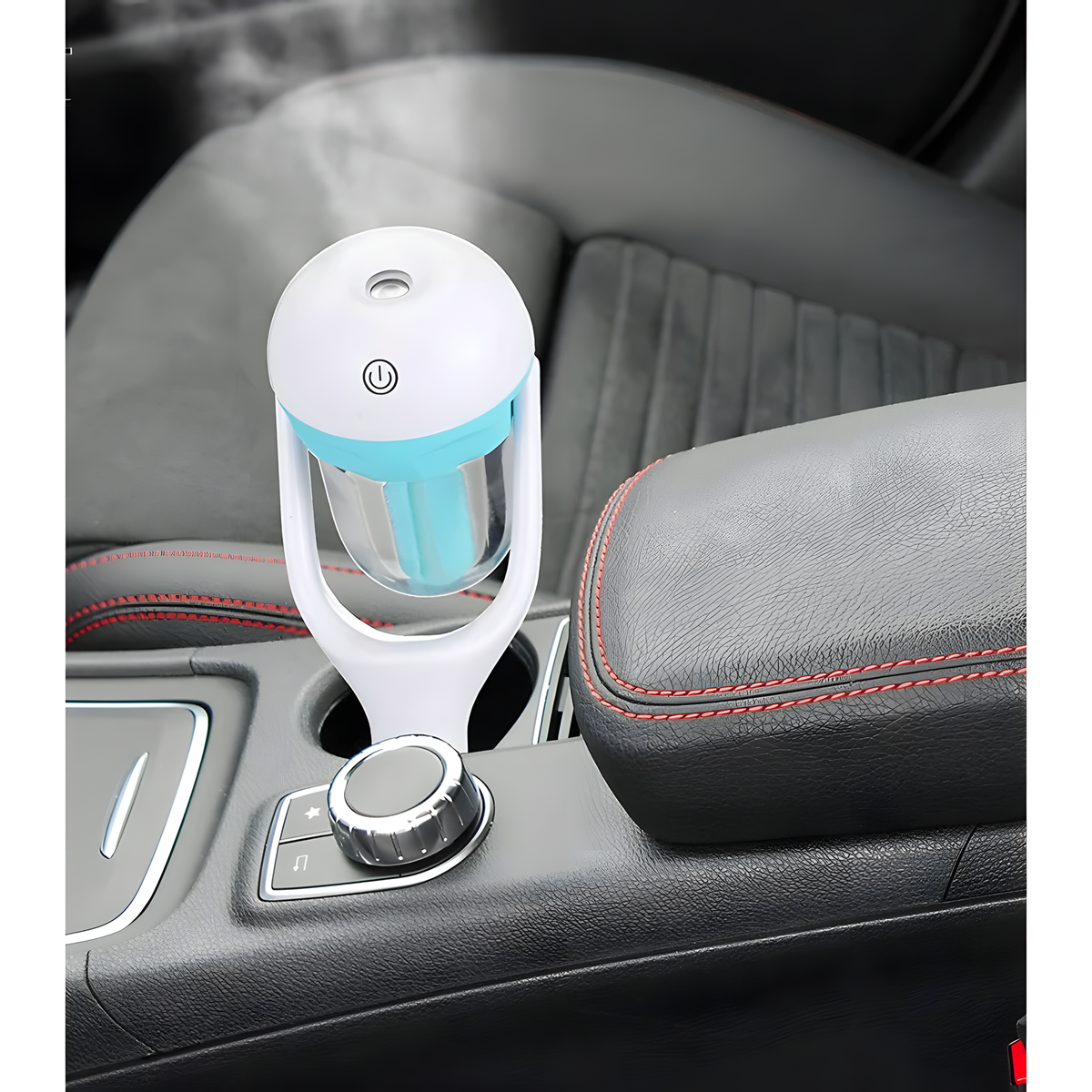 Compact Car Socket Humidifier with Visible Water Reservoir