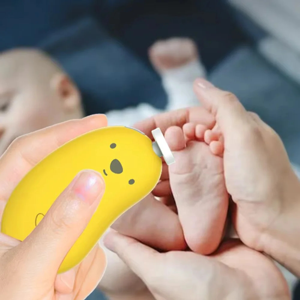 Bear-Shaped Rechargeable Baby Nail File 6-Head Kit