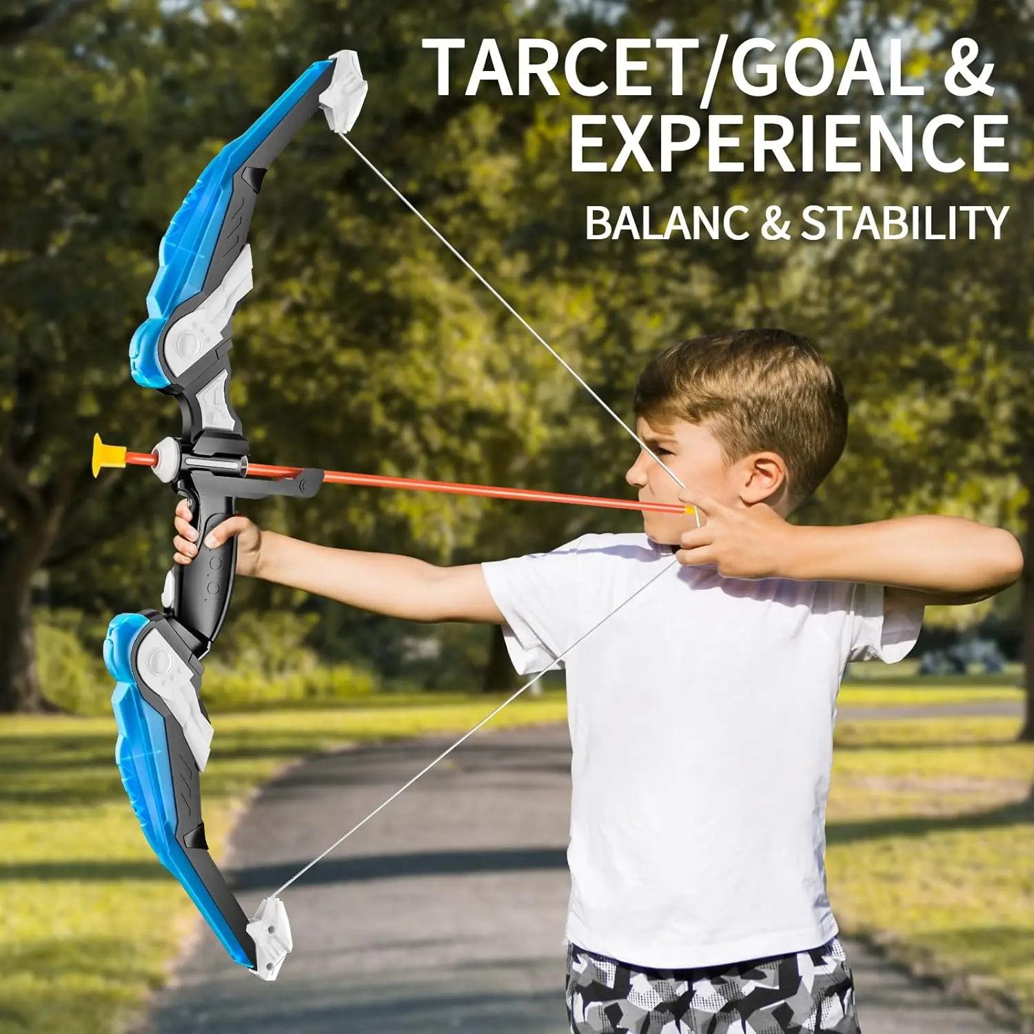 Kids Light-Up Bow and Arrow Set – 10 or 20 Soft Arrows
