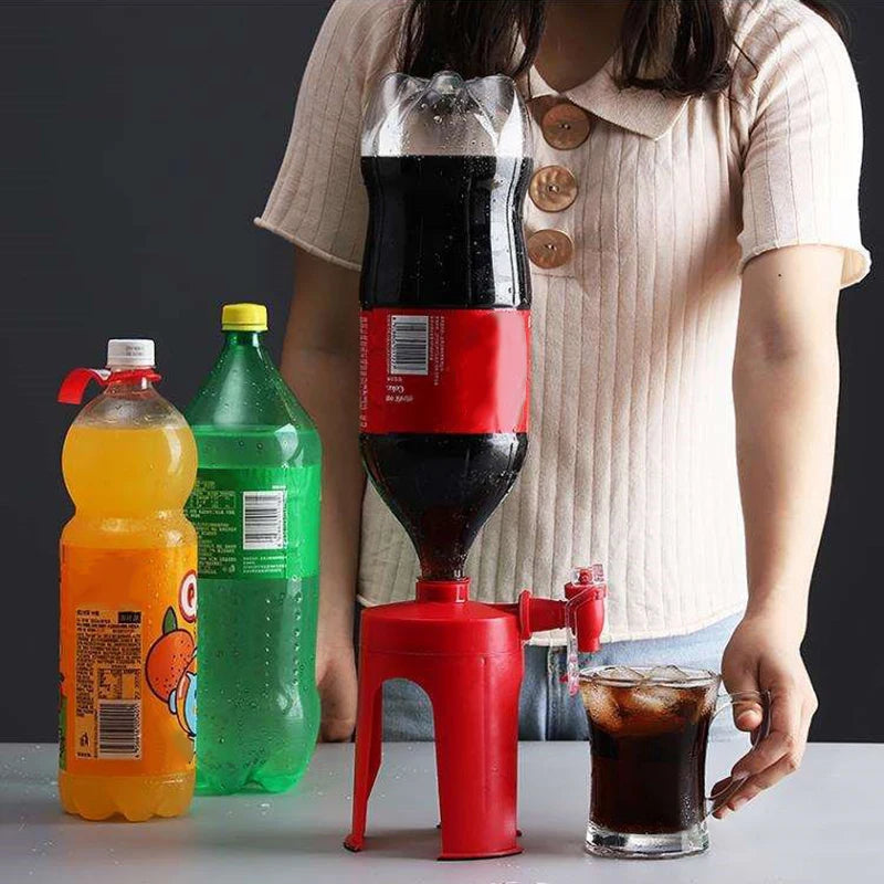 Upside-Down Bottle Soda Dispenser – No-Spill Drink Tap
