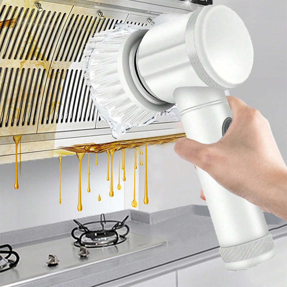 Rechargeable Electric Cleaning Brush with Swappable Heads
