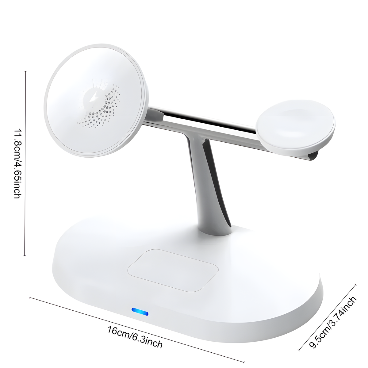 Magnetic Three-Device Charging Stand for Phone and Watch