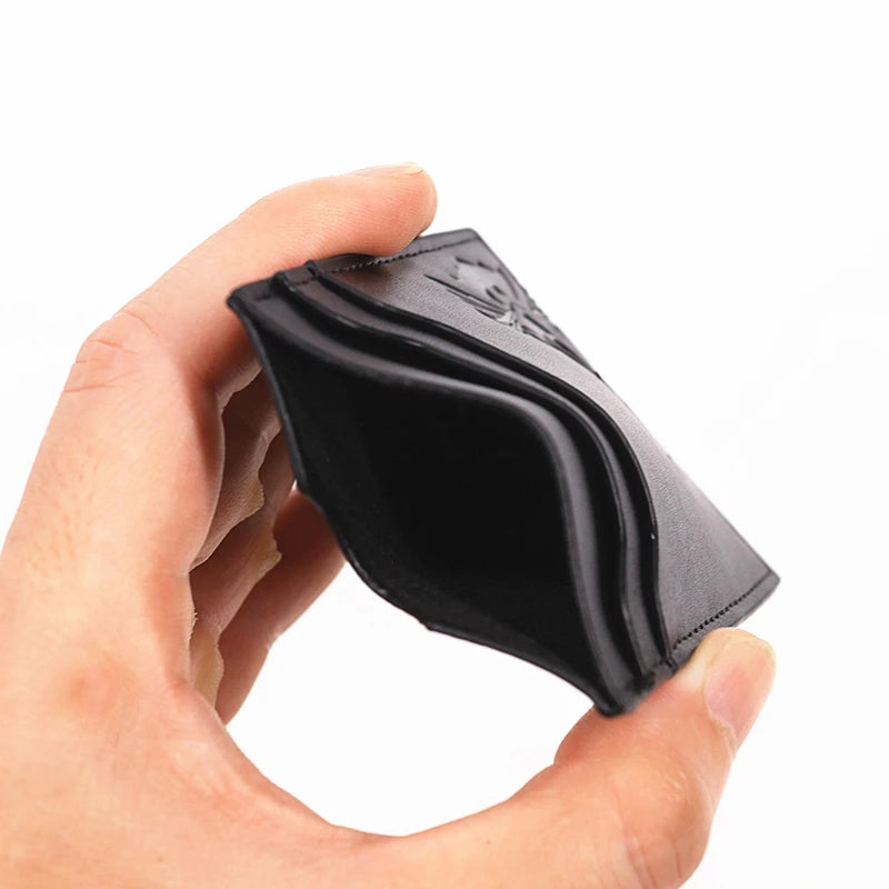 Bat ID Leather Wallet – Superhero Mask Card Holder