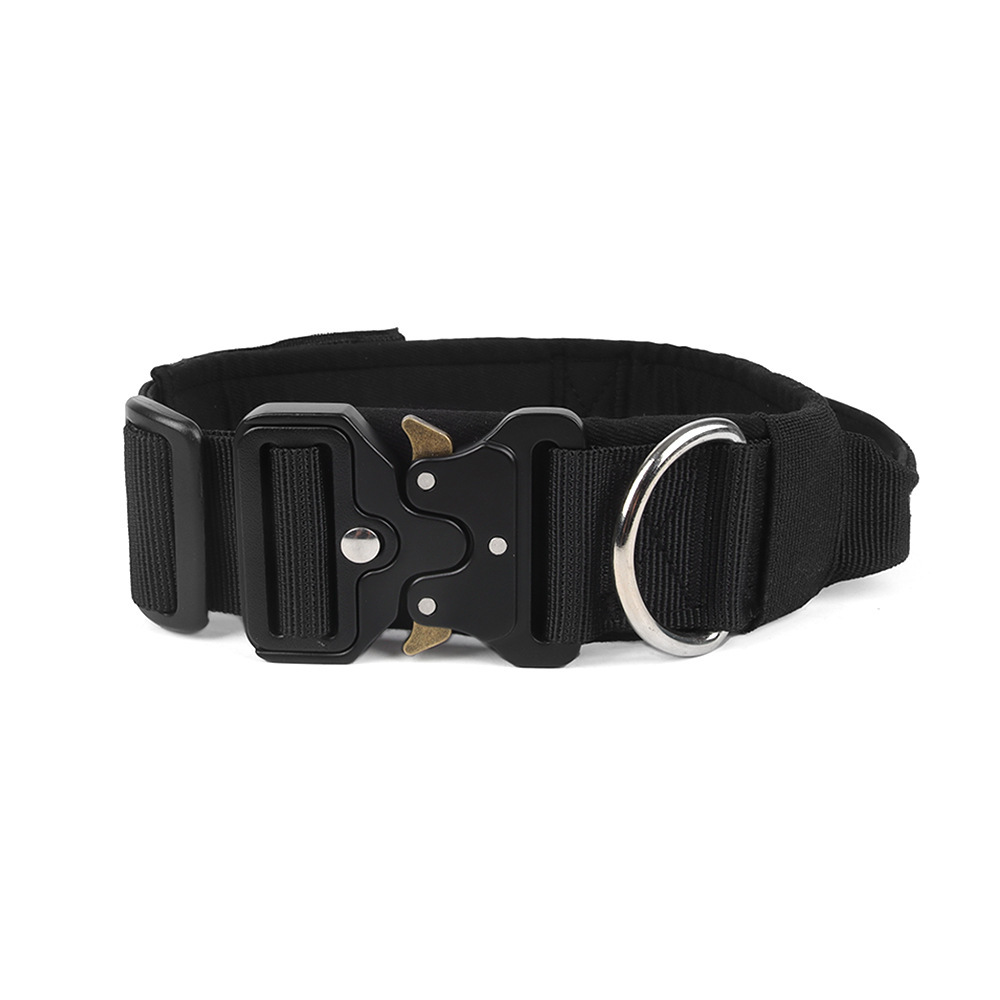 Tactical Dog Collar Adjustable Heavy-Duty M L XL Multi-Color