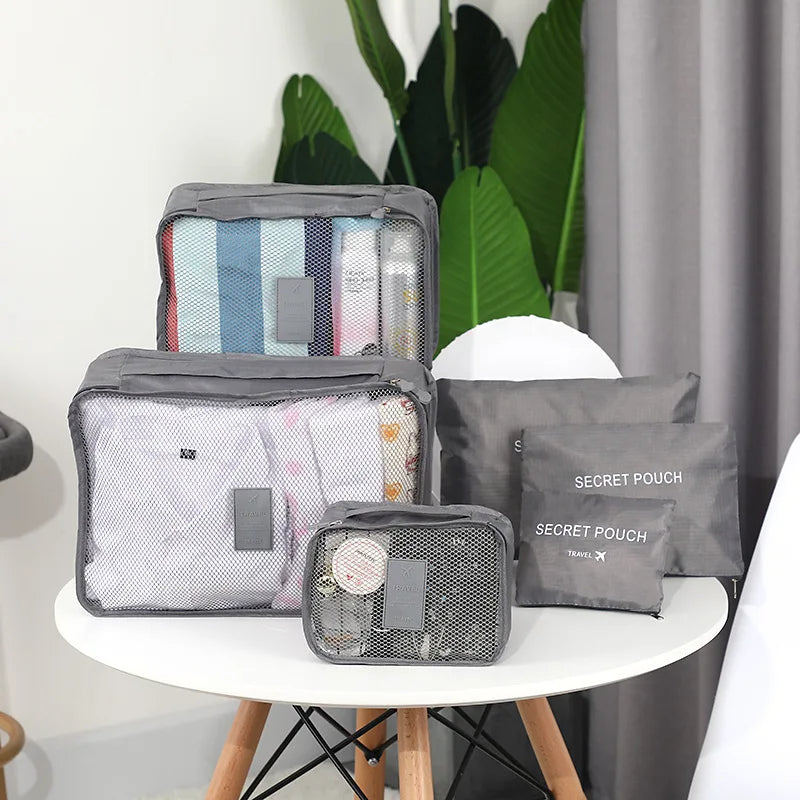 6-Piece Travel Clothes Storage Bags – Packing Organizer | Lightweight