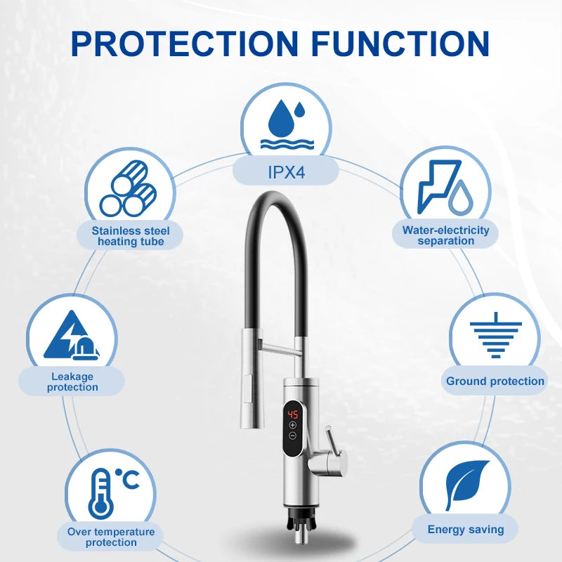 Instant Hot Water Faucet with Digital Temp Display