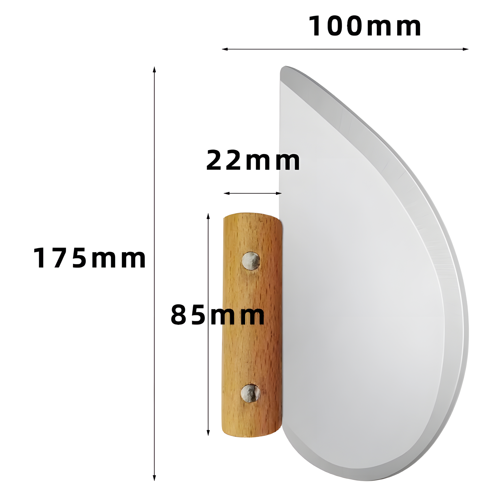 3-Piece Film Scraper Set Wooden Handle Vinyl Wrap Tool Beechwood
