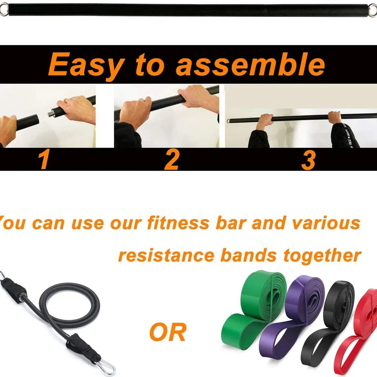 Resistance Tube Band Set for Home Strength Training Workouts