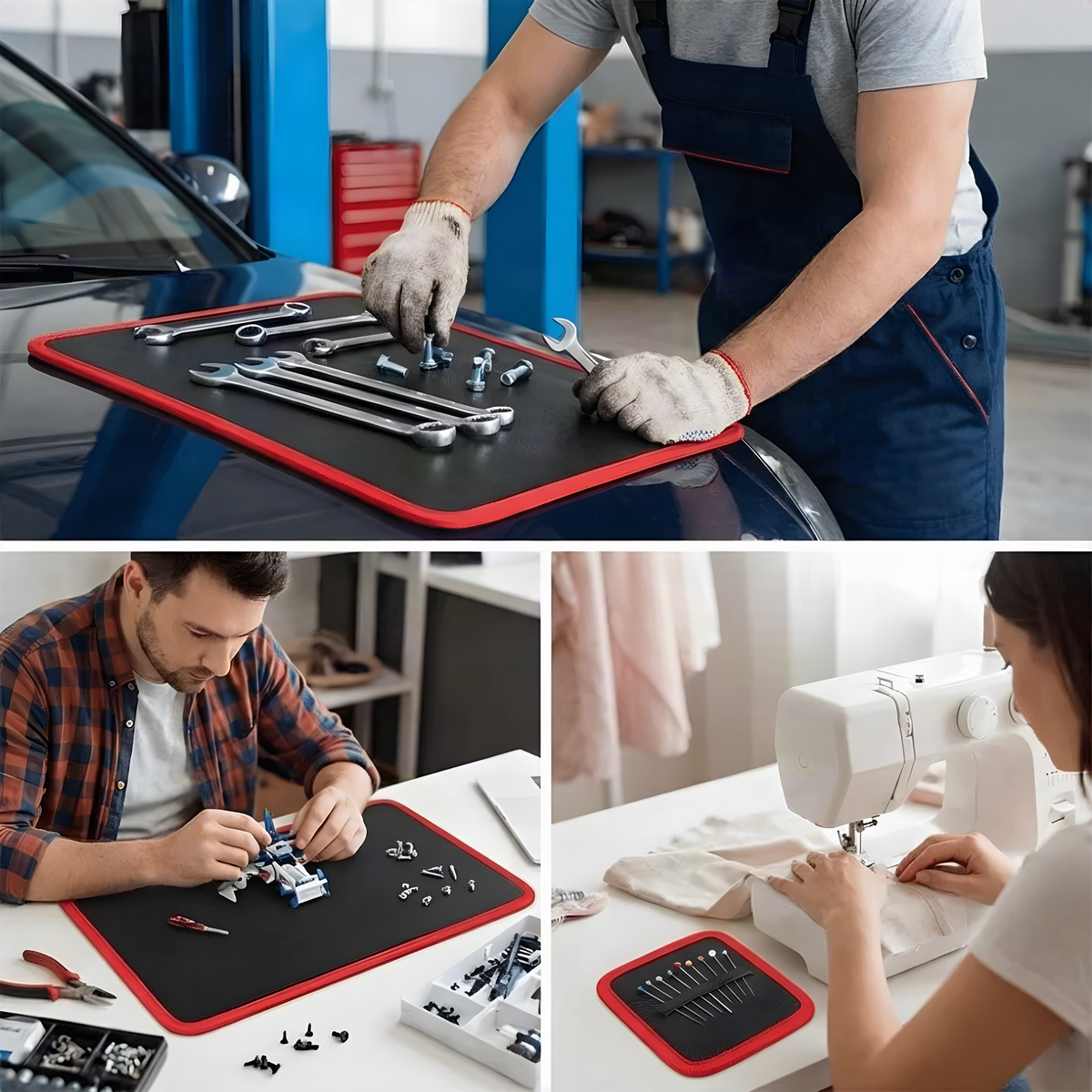 Flexible Magnetic Tool Mat for Screws, Nuts and Small Parts