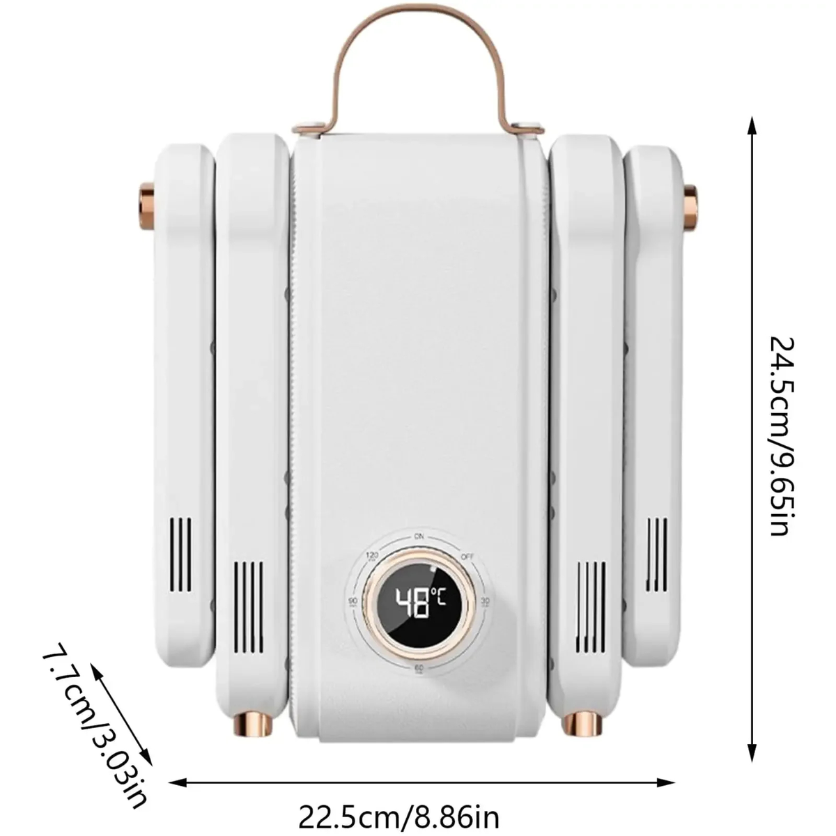 Foldable Electric Shoe Dryer with Vented Arms and Plug Options