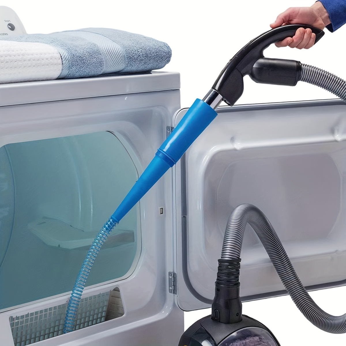 Flexible Vacuum Crevice Attachment with Hose and Adapters