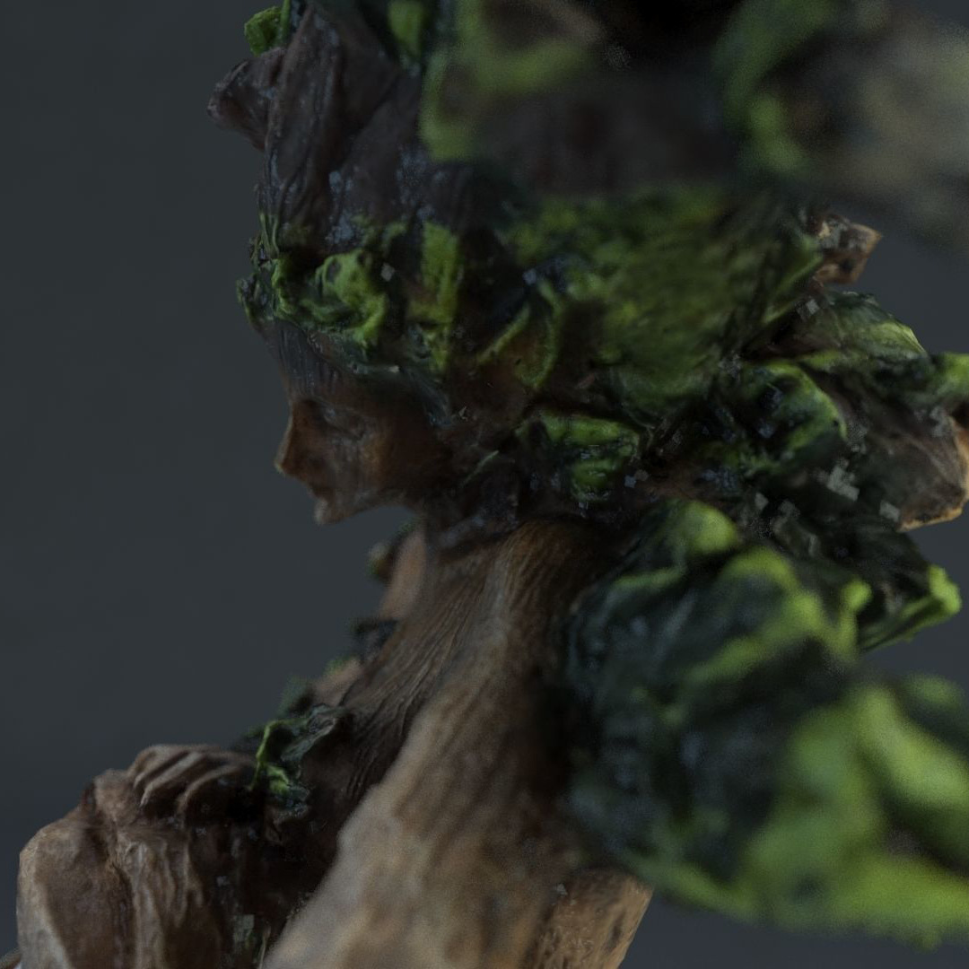 Tree and Bird Resin Statue – 17cm Decorative Figurine